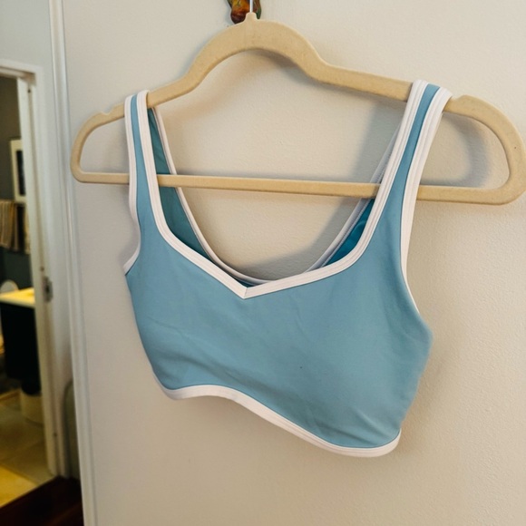 ABERCROMBIE aqua blue YPB studioFLEX Sports Bra - Picture 2 of 4